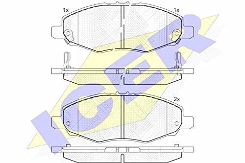 Icer Brakes 181867 Bremsbelagsatz, Scheibenbremse von ICER