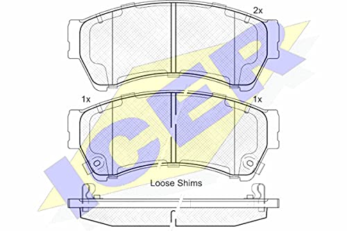 Icer Brakes 181868 Bremsbelagsatz, Scheibenbremse von ICER