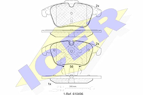 Icer Brakes 181886-203 Bremsbelagsatz, Scheibenbremse von ICER