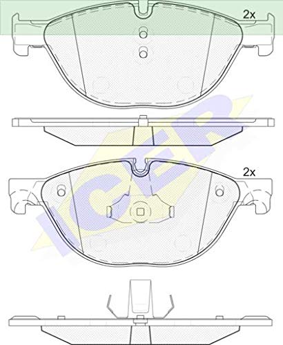 Icer Brakes 181961 Bremsbelagsatz, Scheibenbremse von ICER