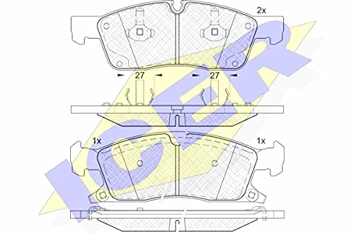 Icer Brakes 181988 Bremsbelagsatz, Scheibenbremse von ICER