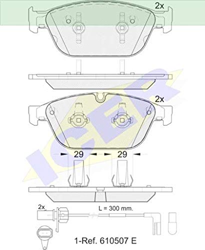 Icer Brakes 181994 Bremsbelagsatz, Scheibenbremse von ICER