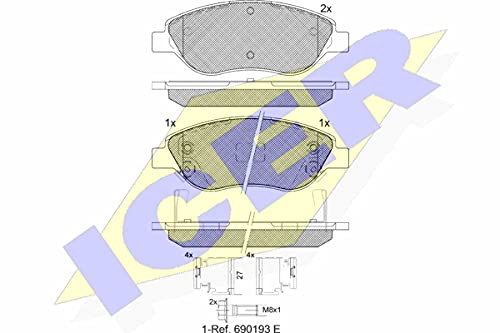 Icer 181445-208 Bremsbelagsatz von ICER