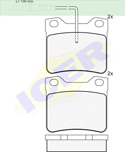 Icer Brakes 141241 Bremsbelagsatz, Scheibenbremse von ICER