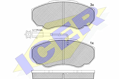 Icer Brakes 141523 Bremsbelagsatz, Scheibenbremse von ICER