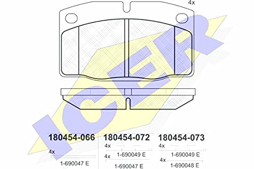 Icer Brakes 180454 Bremsbelagsatz, Scheibenbremse von ICER