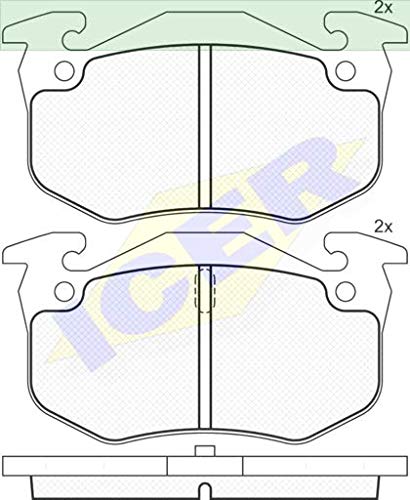 Icer Brakes 180649 Bremsbelagsatz, Scheibenbremse von ICER