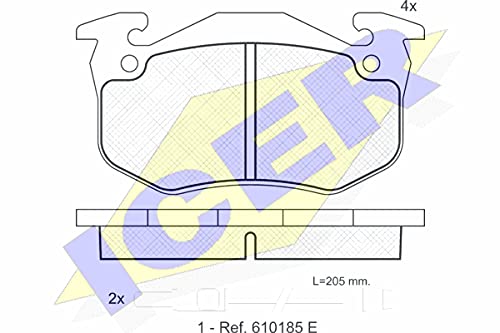 Icer Brakes 180723 Bremsbelagsatz, Scheibenbremse von ICER
