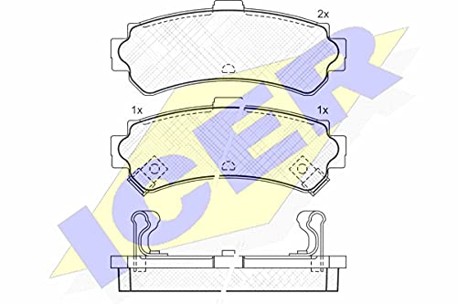 Icer Brakes 181095 Bremsbelagsatz, Scheibenbremse von ICER
