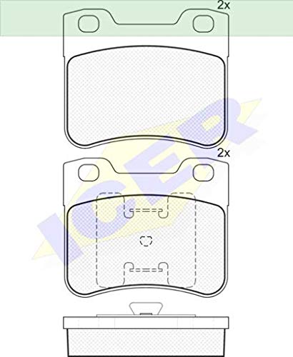 Icer Brakes 181150 Bremsbelagsatz, Scheibenbremse von ICER