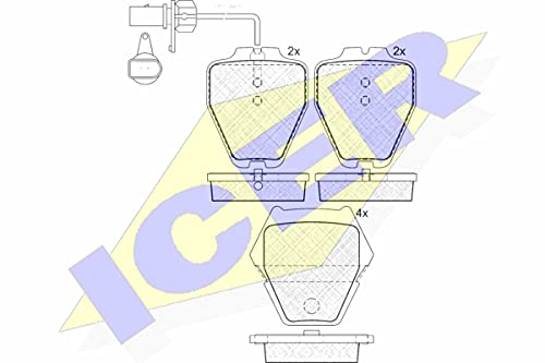 Icer Brakes 181571 Bremsbelagsatz, Scheibenbremse von ICER