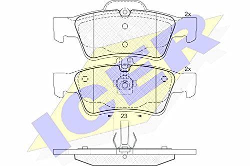 Icer Brakes 181576 Bremsbelagsatz, Scheibenbremse von ICER