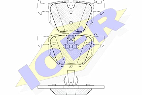 Icer Brakes 181684 Bremsbelagsatz, Scheibenbremse - (4-teilig) von ICER