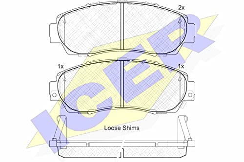 Icer Brakes 181811 Bremsbelagsatz, Scheibenbremse - (4-teilig) von ICER