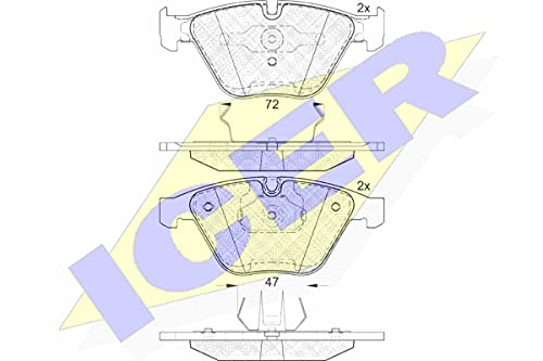 Icer Brakes 181814 Bremsbelagsatz, Scheibenbremse - (4-teilig) von ICER