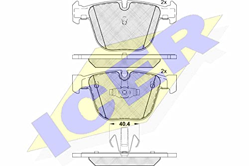 Icer Brakes 181896 Bremsbelagsatz, Scheibenbremse von ICER
