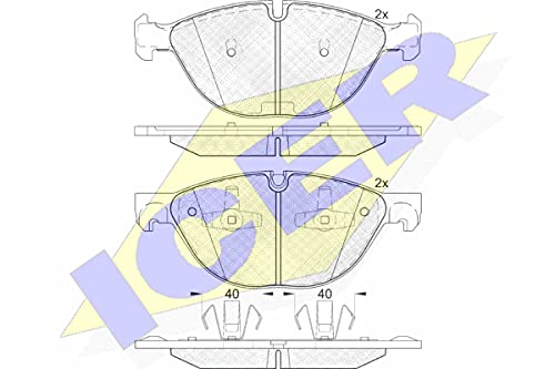 Icer Brakes 181905 Bremsbelagsatz, Scheibenbremse - (4-teilig) von ICER