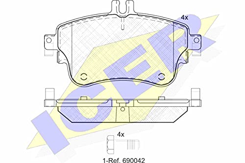 Icer Brakes 182062 Bremsbelagsatz, Scheibenbremse von ICER