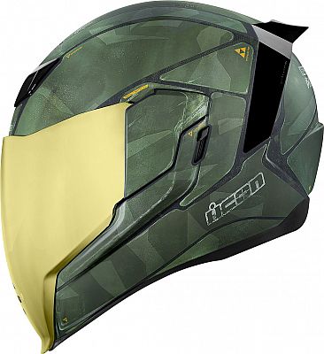 Icon Airflite Battlescar 2, Integralhelm - Grün - M von Icon