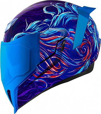 Icon Airflite Betta, Integralhelm - Blau/Lila/Hellblau - L von Icon