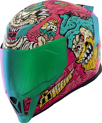 Icon Airflite Mips Snack Attack, Integralhelm - Pink/Blau/Gelb - L von Icon