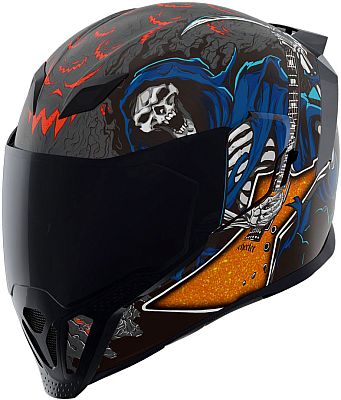 Icon Airflite Trick or Street 4, Integralhelm - Schwarz/Grau/Blau/Rot - L von Icon