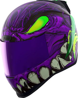 Icon Airform Mips Manik’RR, Integralhelm - Lila/Neon-Grün/Schwarz - XL von Icon