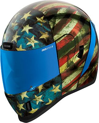 Icon Airform Old Glory, Integralhelm - Blau/Weiß/Rot - M von Icon