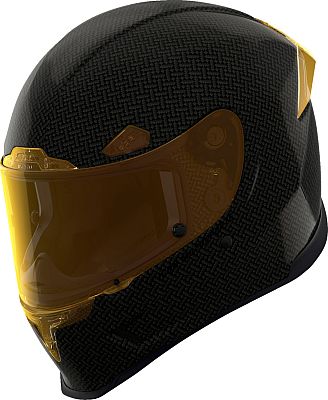 Icon Airframe Pro Carbon 4Tress, Integralhelm - Schwarz/Gelb - L von Icon