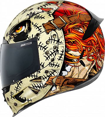 Icon Airframe Pro TopShelf, Integralhelm - Rot/Braun/Weiß - S von Icon