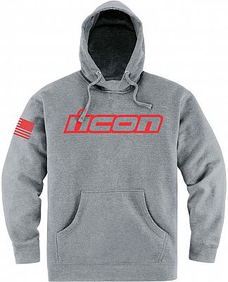 Icon Clasicon, Kapuzenpullover - Grau/Rot - L von Icon