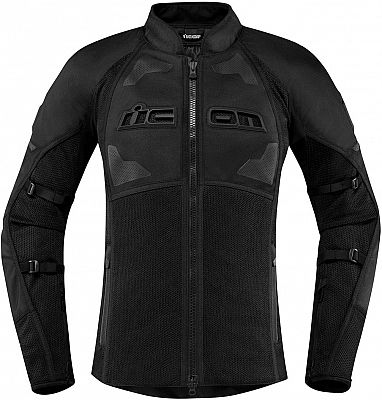 Icon Contra 2, Textiljacke Damen - Schwarz - 3XL von Icon