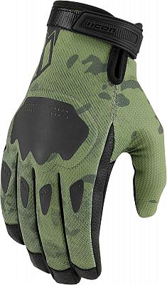 Icon Hooligan CE Camo, Handschuhe - Dunkelgrün/Schwarz - S von Icon