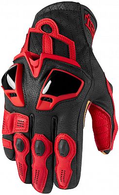 Icon Hypersport, Handschuhe kurz - Schwarz/Rot - M von Icon