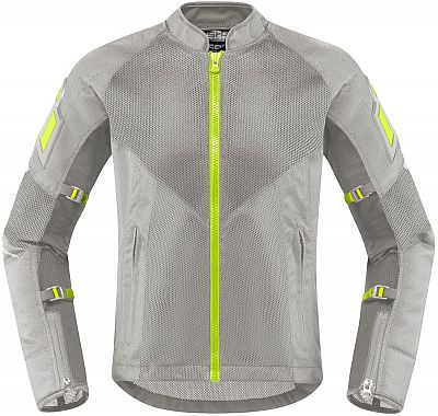 Icon Mesh AF, Textiljacke Damen - Grau/Gelb - XL von Icon