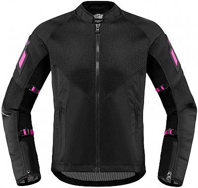 Icon Mesh AF, Textiljacke Damen - Schwarz-Pink - XXL von Icon