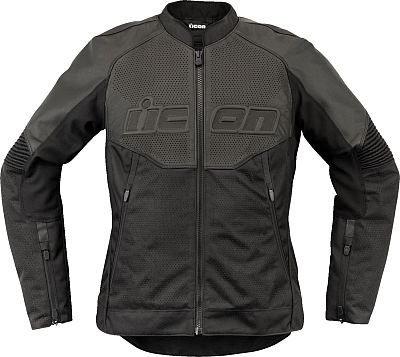 Icon Overlord3, Leder-/Textiljacke Damen - Schwarz - XS von Icon