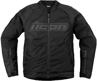 Icon Overlord3, Textiljacke - Schwarz/Grau - 3XL von Icon