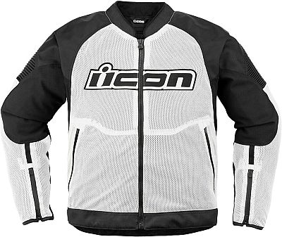 Icon Overlord3 Mesh, Textiljacke - Weiß/Schwarz - M von Icon