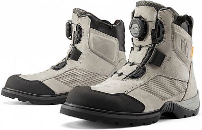 Icon Stormhawk, Kurzstiefel wasserdicht - Hellgrau/Schwarz - 8 US von Icon