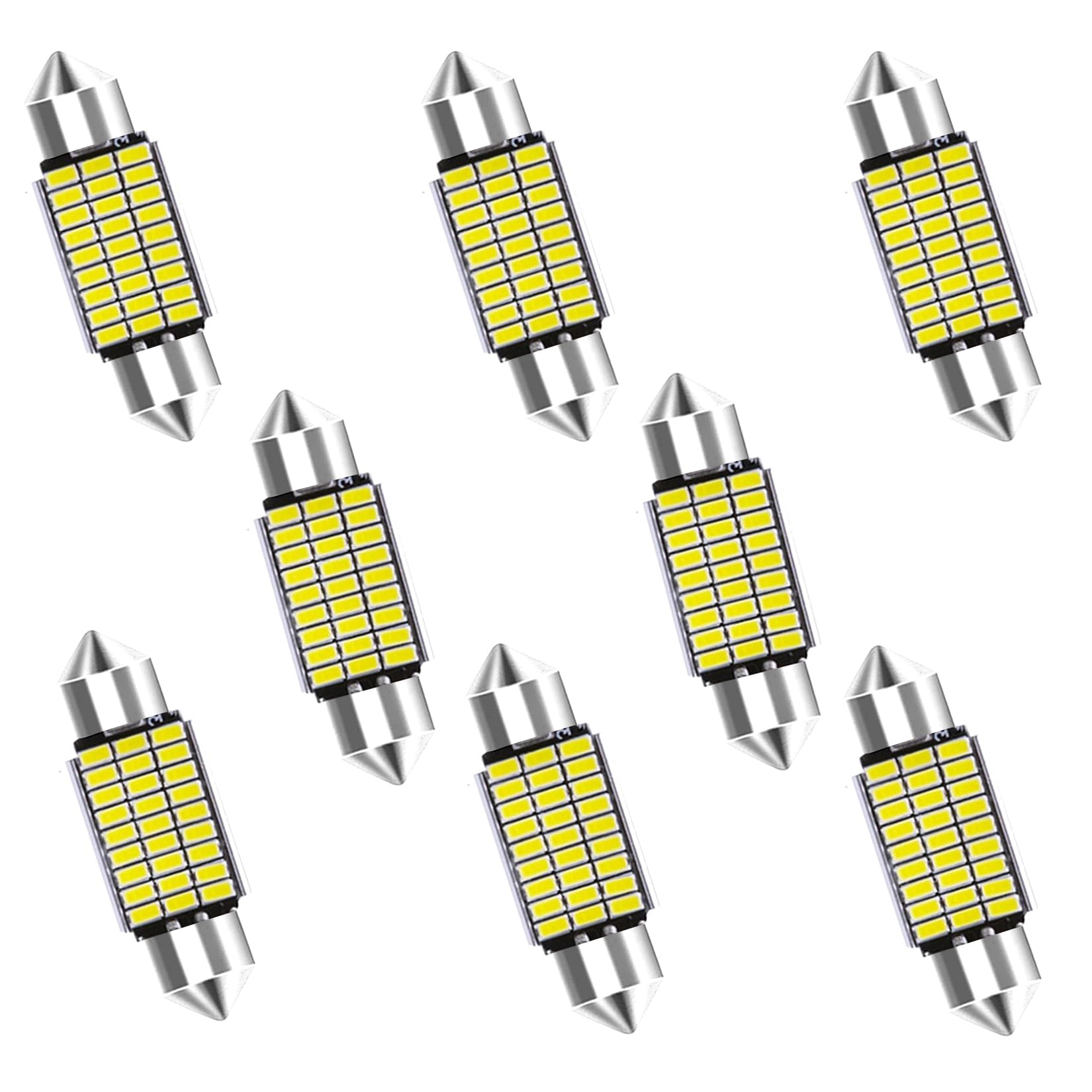 Idota Led Innenbeleuchtung Auto, 8 Stück Auto Innen Beleuchtung, 36mm Auto Leselampe Quelle, 12V Ambientebeleuchtung Auto Innenraumbeleuchtung, Auto Led Innenbeleuchtung, Auto Zubehör von Idota