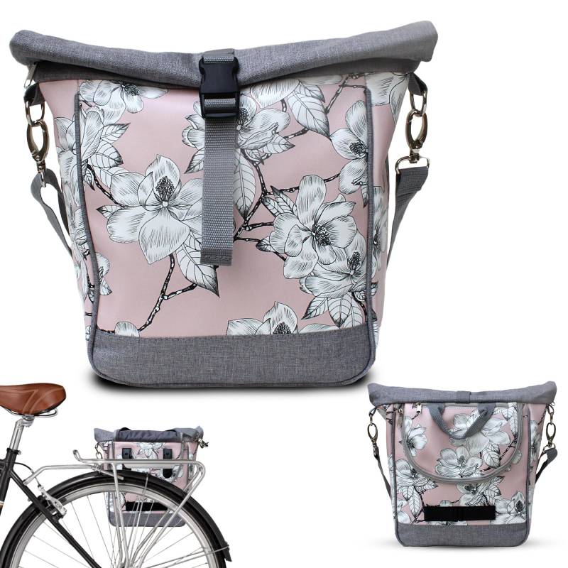 Ikuri Kleine Fahrradtasche 20-26’’ für Kinder Falträder Klappräder aus Plane mit Umhängegurt – Modell Magnolia von Ikuri