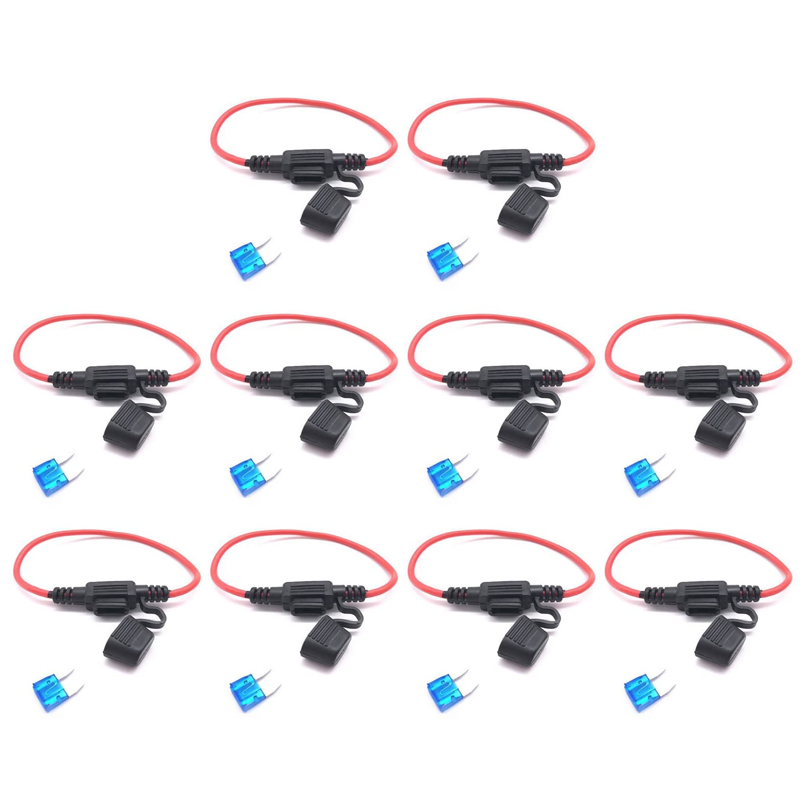 Illkjasfc 10Pcs In Line Auto Adapter Sicherungshalter Splash Proof Für 12V 15A Draht Cutoff Schalter Buchse von Illkjasfc