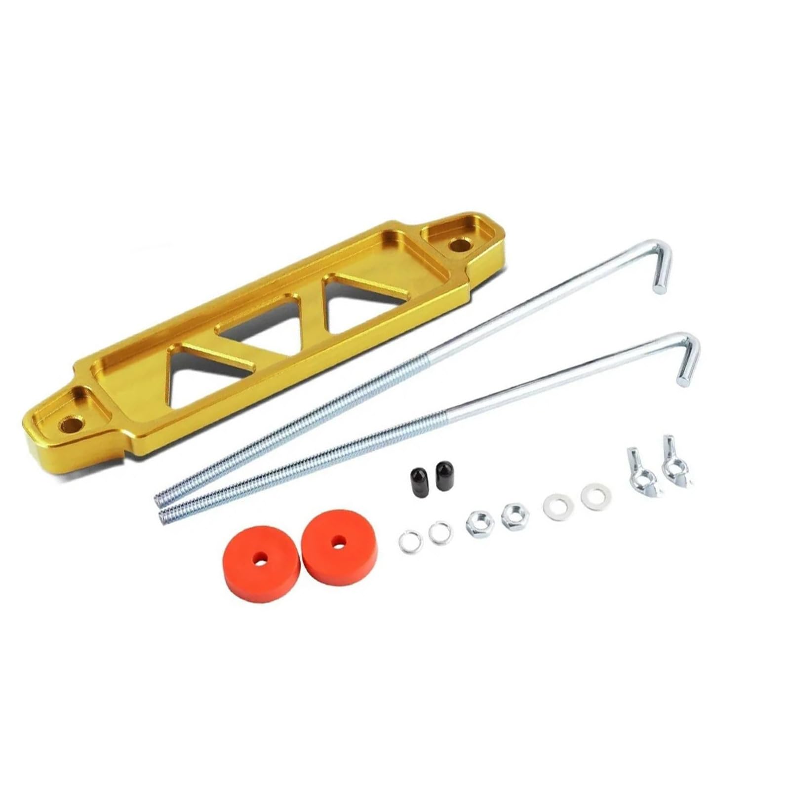 Illkjasfc Aluminium Batterie Niederhalter Set Batterie Tie Down Halterung Tie Down Befestigen Halterung Mit Schrauben Auto Zubehör von Illkjasfc