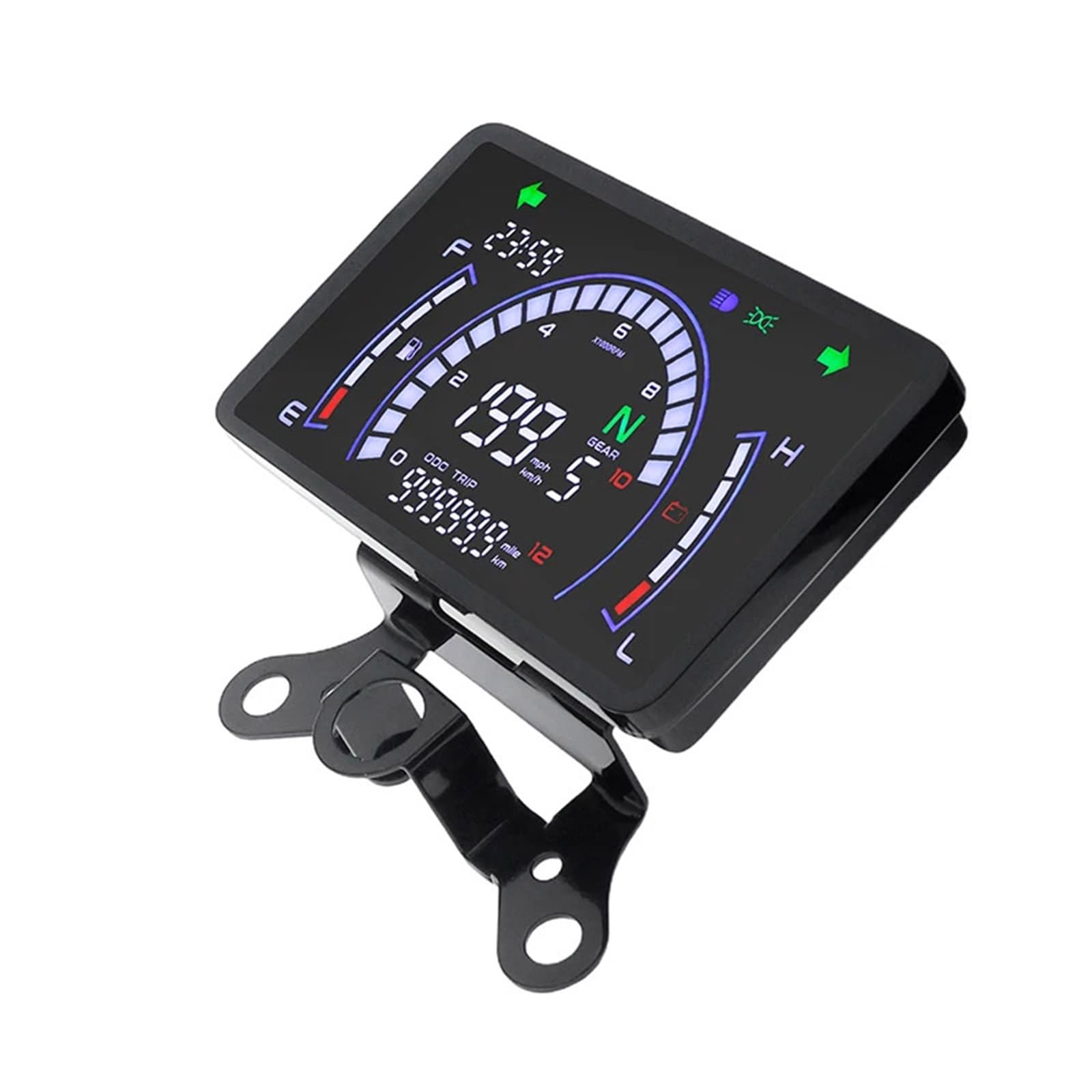 Illkjasfc Digitaler Tachometer Kilometerzähler Armaturenbrett Geeignet Für CG125 ITALIKA EX125 FORZA125 FT125 12V Wasserdichtes Motorradmessgerät von Illkjasfc