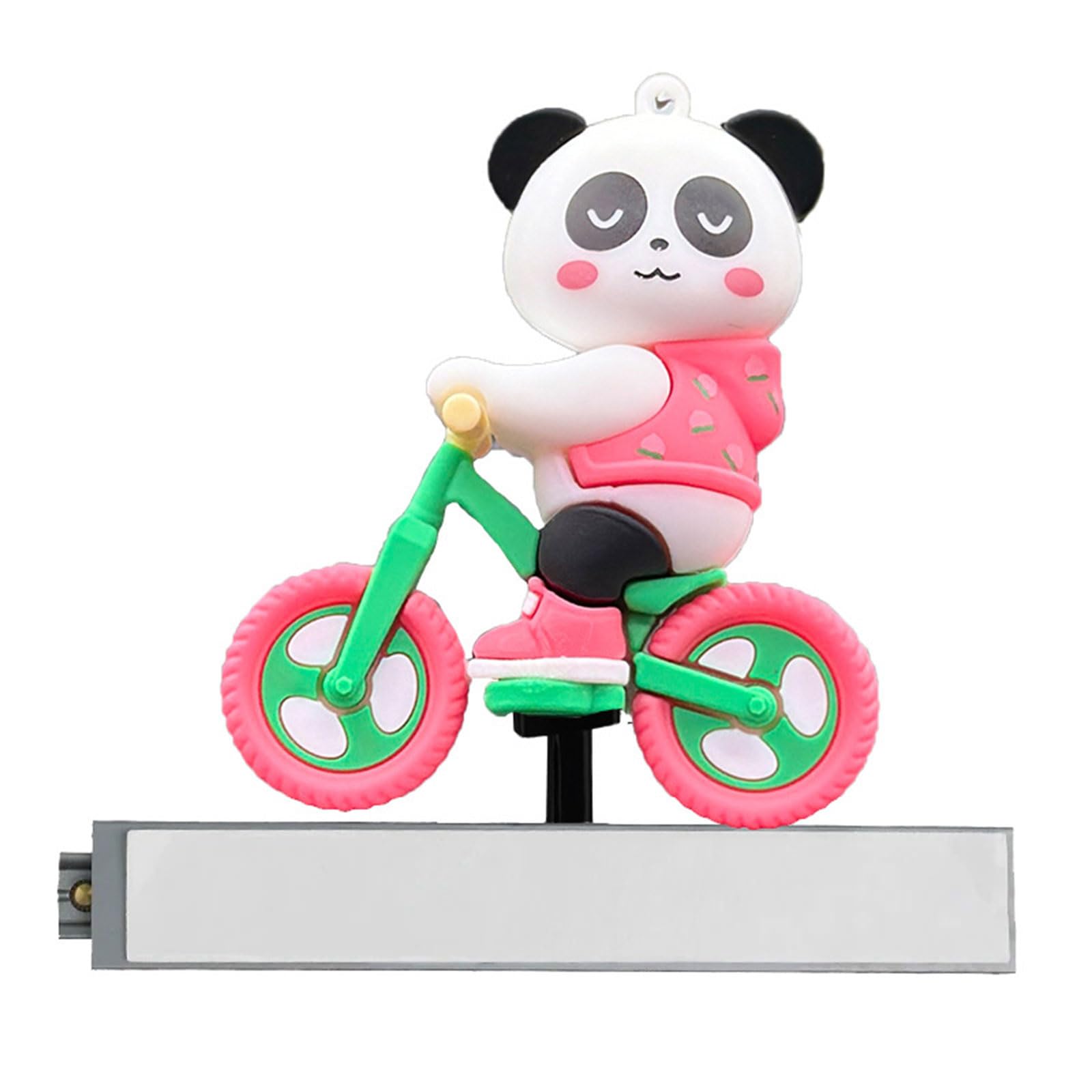 Illkjasfc Fahrrad Panda Auto Ornament Lustiges Verschiebbares Bewegliches Panda Auto Armaturenbrett Dekoration Spielzeug Für Den Bildschirm Der Mittelkonsole von Illkjasfc