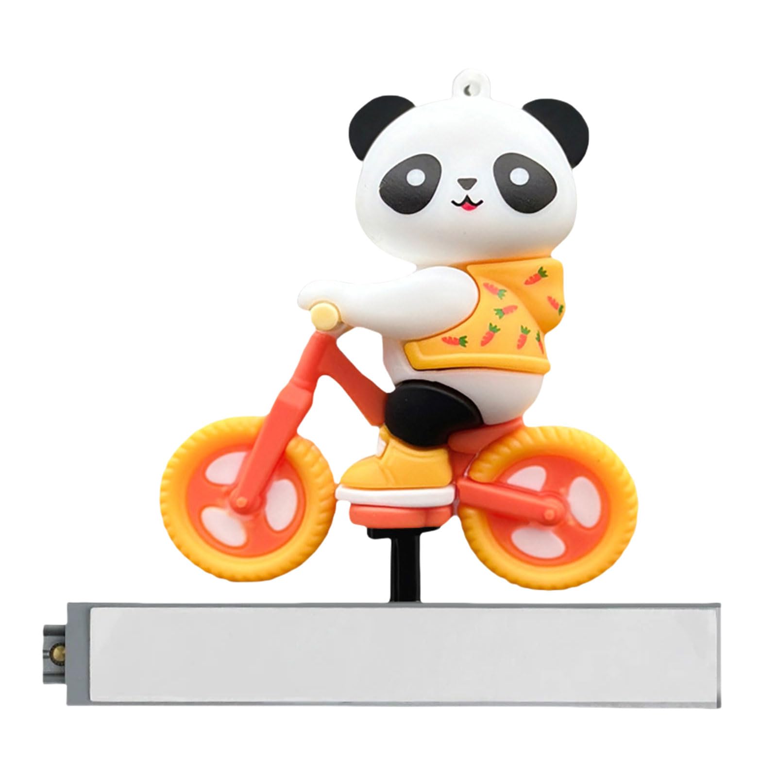 Illkjasfc Fahrrad Panda Auto Ornament Lustiges Verschiebbares Bewegliches Panda Auto Armaturenbrett Dekoration Spielzeug Für Den Bildschirm Der Mittelkonsole von Illkjasfc