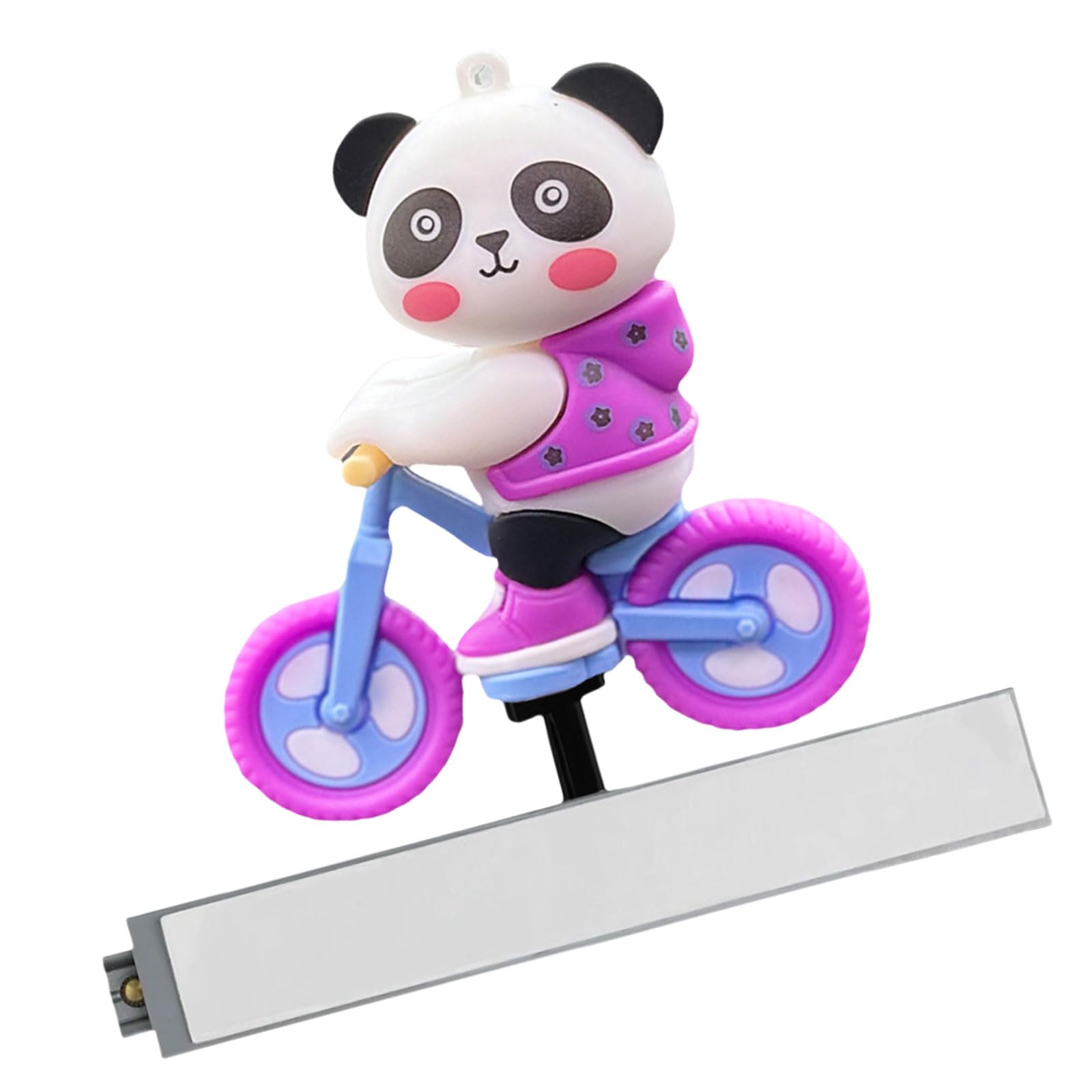 Illkjasfc Fahrrad Panda Auto Ornament Lustiges Verschiebbares Bewegliches Panda Auto Armaturenbrett Dekoration Spielzeug Für Den Bildschirm Der Mittelkonsole von Illkjasfc