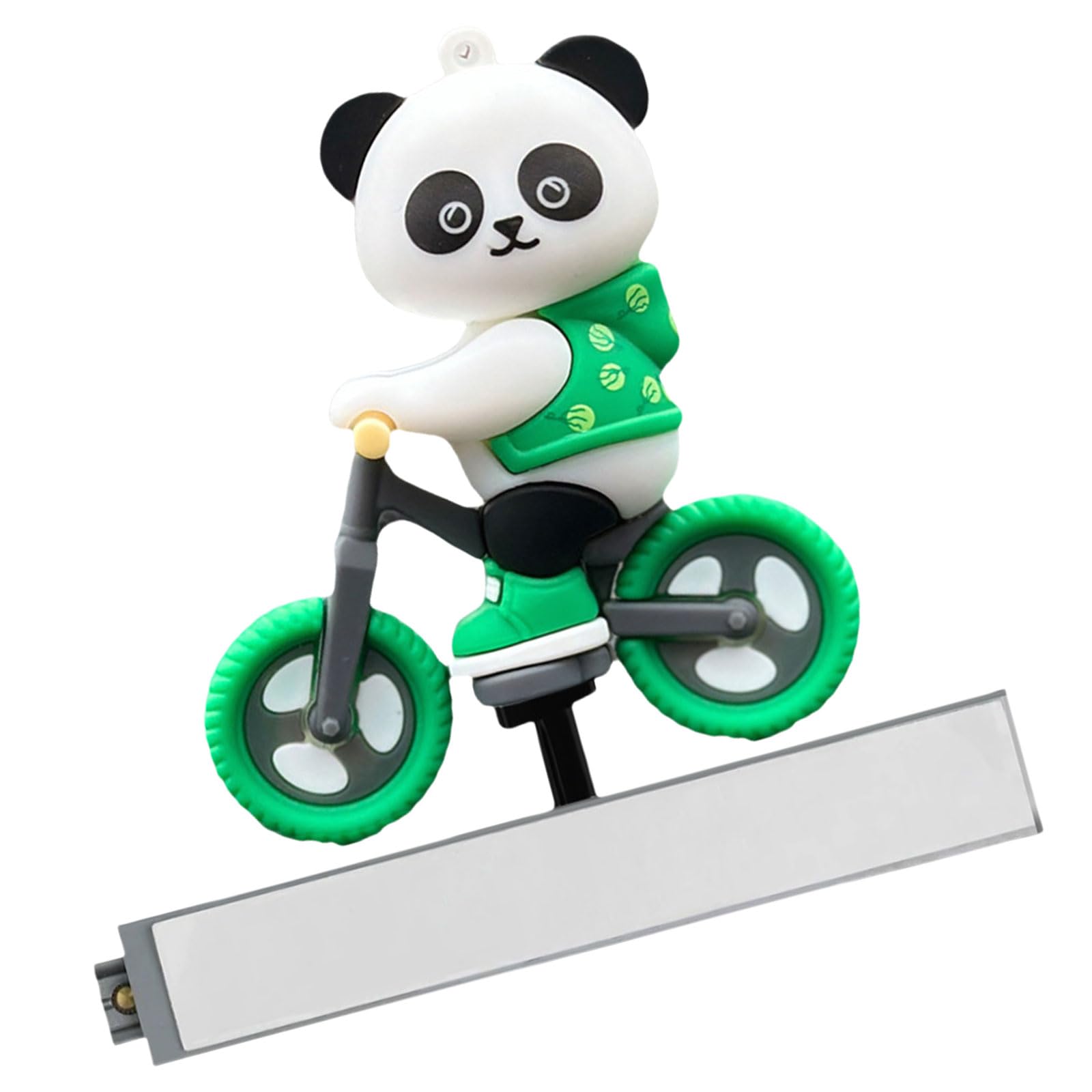 Illkjasfc Fahrrad Panda Auto Ornament Lustiges Verschiebbares Bewegliches Panda Auto Armaturenbrett Dekoration Spielzeug Für Den Bildschirm Der Mittelkonsole von Illkjasfc