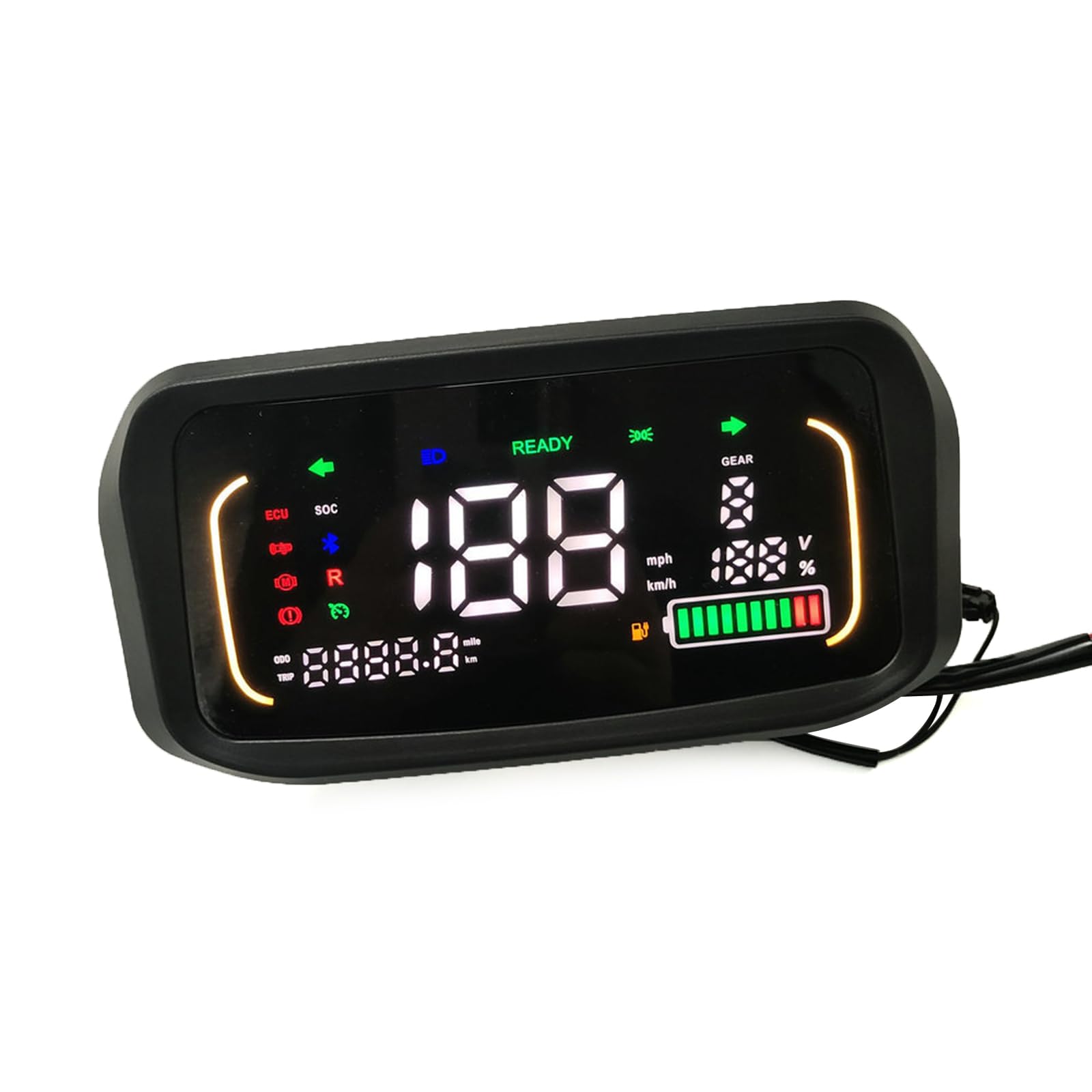 Illkjasfc Hohe Helligkeit 48V 60V 72V LED Dashboard Instrument Meter Geschwindigkeit Control Panel Geeignet Für Elektrische Fahrräder Wetterfest von Illkjasfc